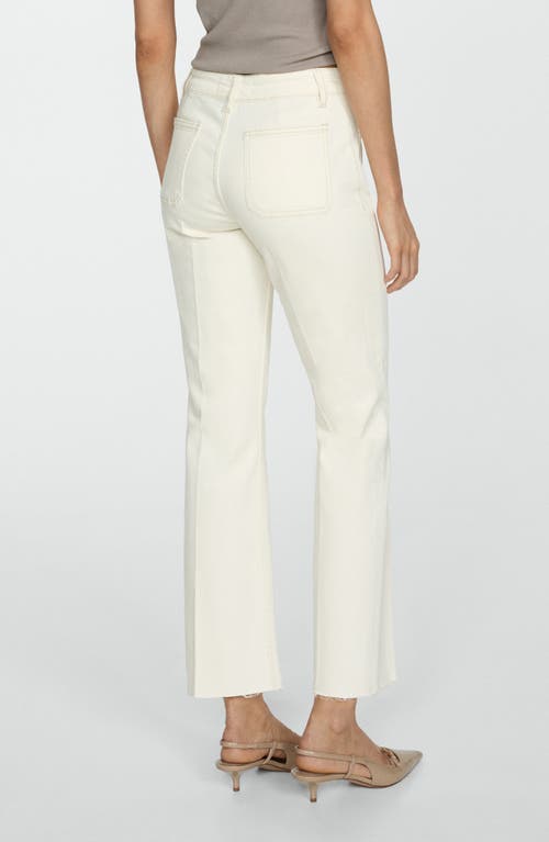Mango Alex Slim Fit Jeans Medium Ris In Off White