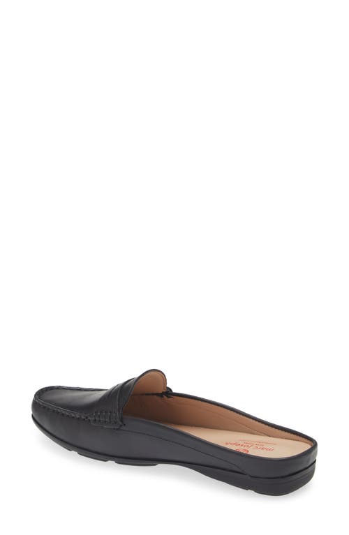Shop Marc Joseph New York Rosemary Leather Penny Loafer Mule In Black Napa