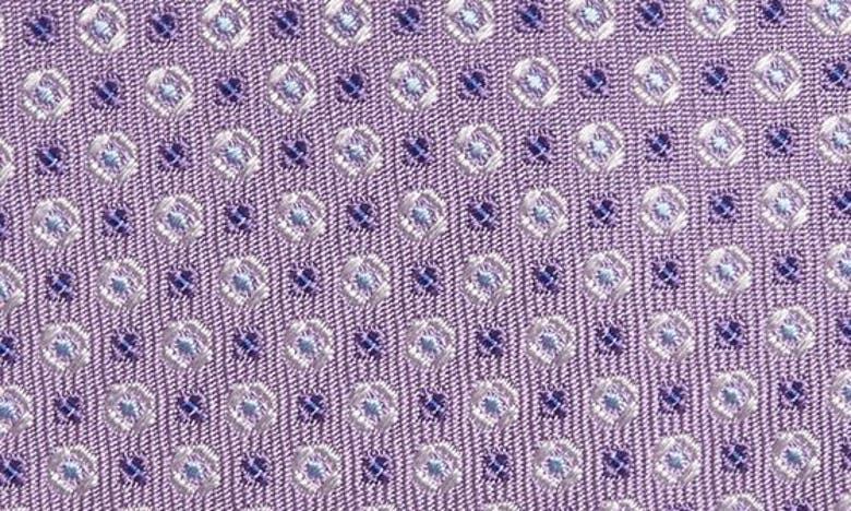 Shop David Donahue Geometric Silk Tie In Lilac