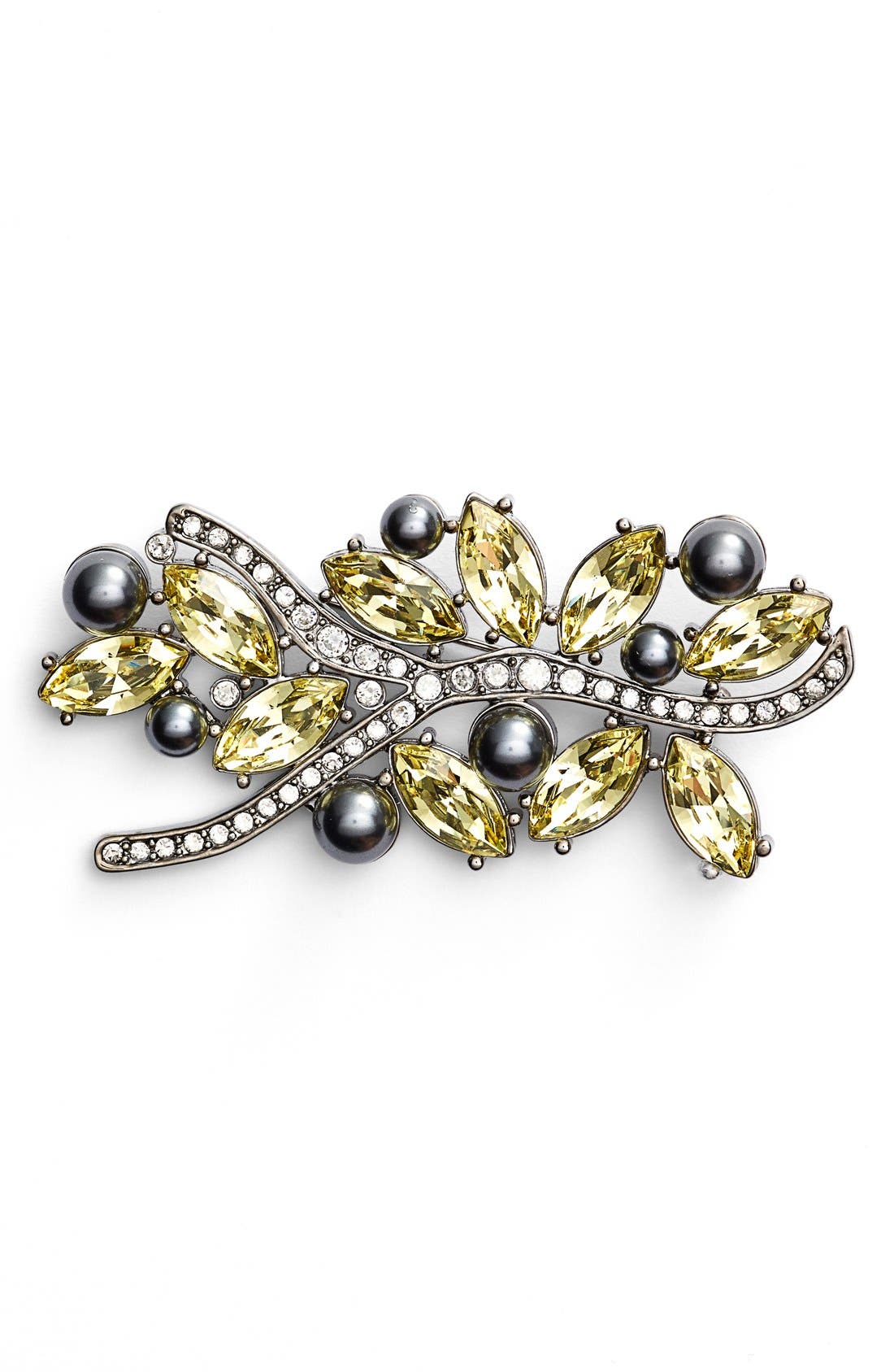 St. John Collection Swarovski Crystal & Glass Pearl Brooch Nordstrom