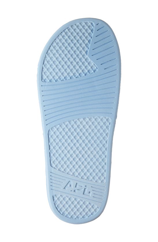 Shop Apl Athletic Propulsion Labs Big Logo Techloom Knit Sport Slide In Ice Blue