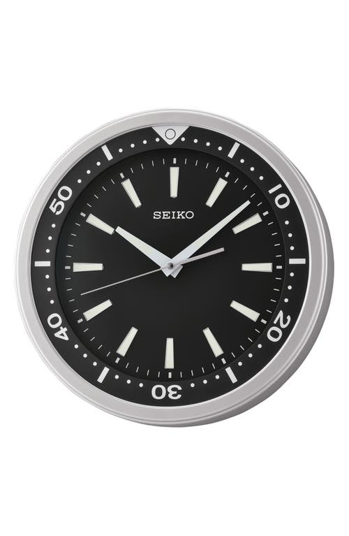 Seiko Ultra Modern Alarm Clock in Black And Silver at Nordstrom