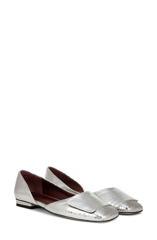 Shop Sarto By Franco Sarto Tracy Half D'orsay Flat In Silver Snake Print