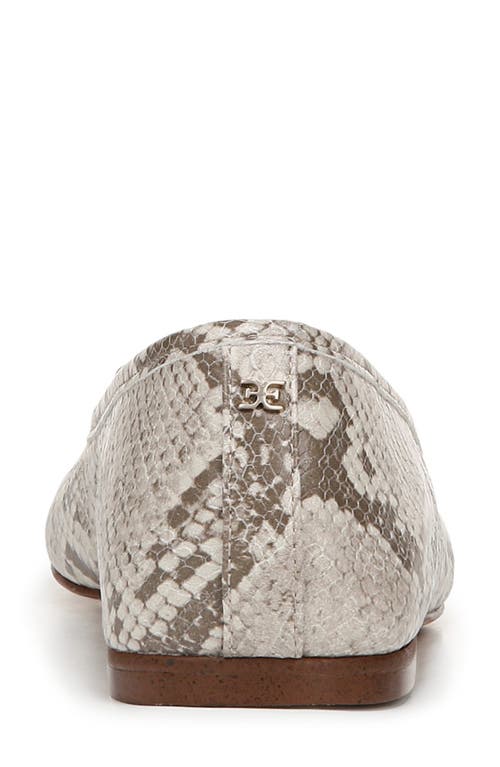 Sam Edelman Felicia Luxe Ballet Flat Sandshell Python In Roccia