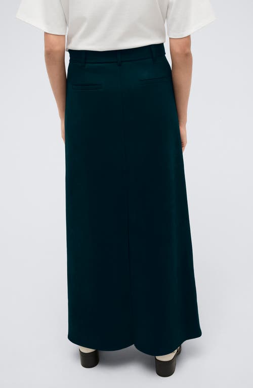 Shop Kenneth Cole Belted Maxi Skirt In Dark Navy