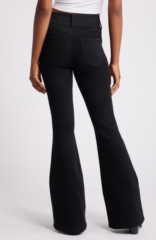 Shop 1822 Denim Fit & Lift High Waist Flare Jeans In Black