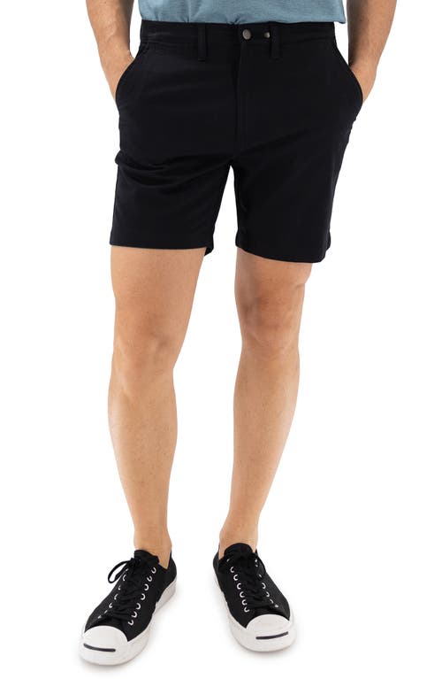 7-Inch Performance Stretch Chino Shorts in Black