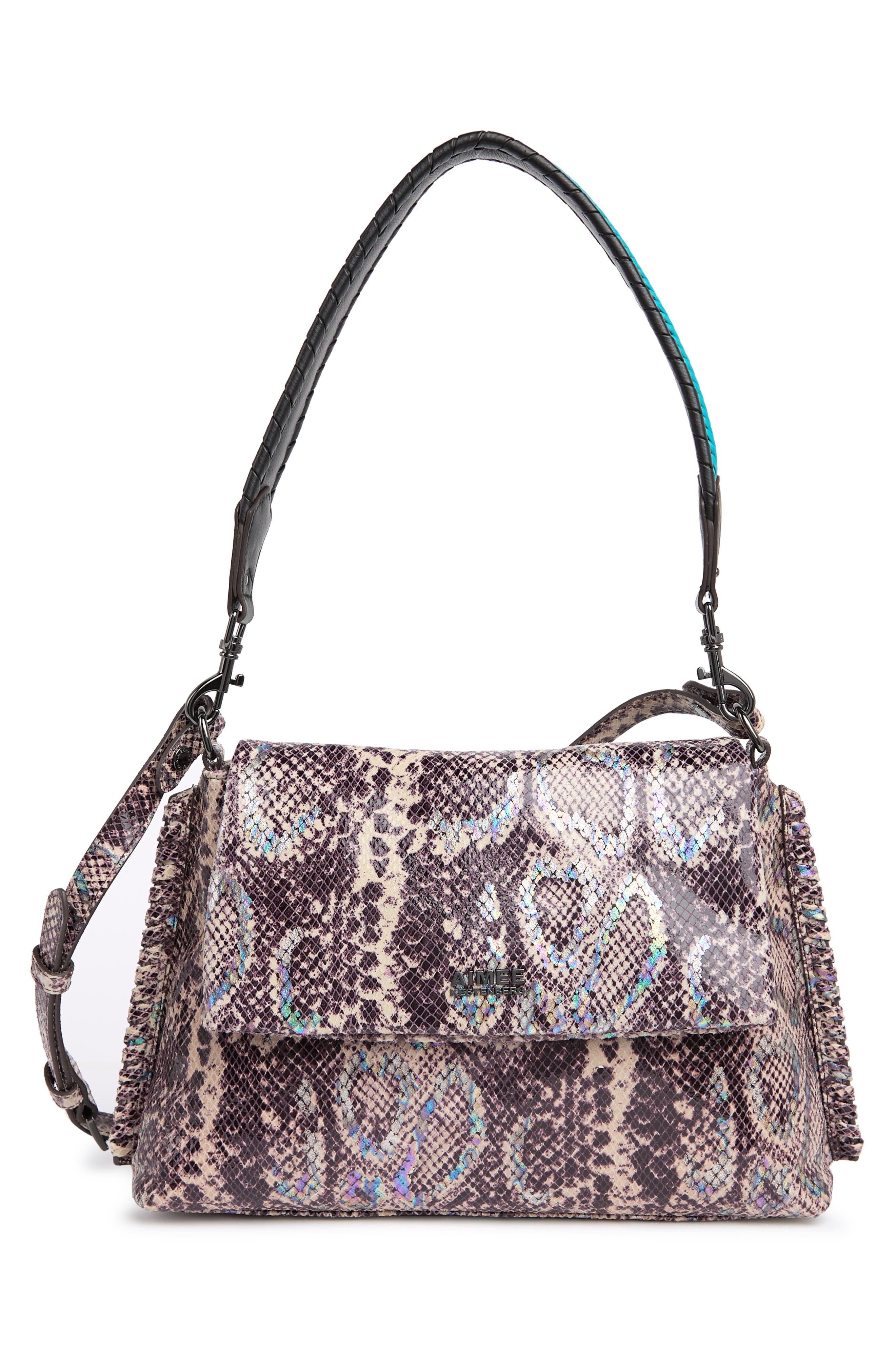 snake embossed leather handbags
