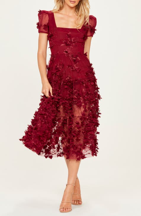 Women s Burgundy Midi Dresses Nordstrom