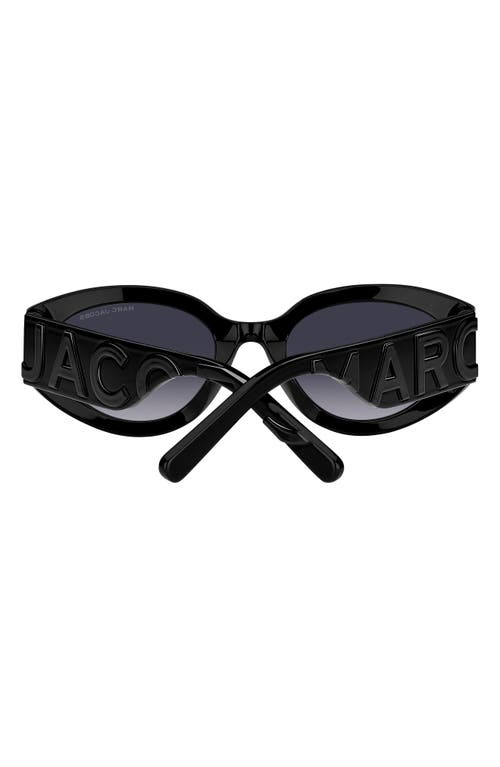 Shop Marc Jacobs 54mm Round Sunglasses In Black Grey/grey Shaded