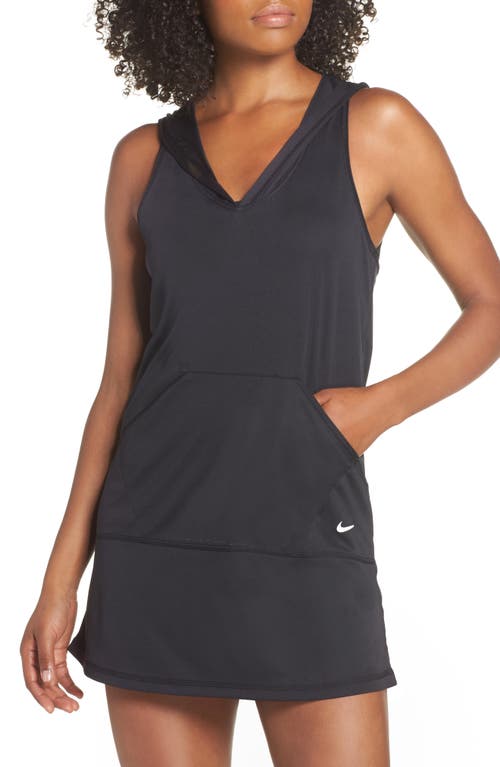 Nike Hooded Cover-Up Dress in Black