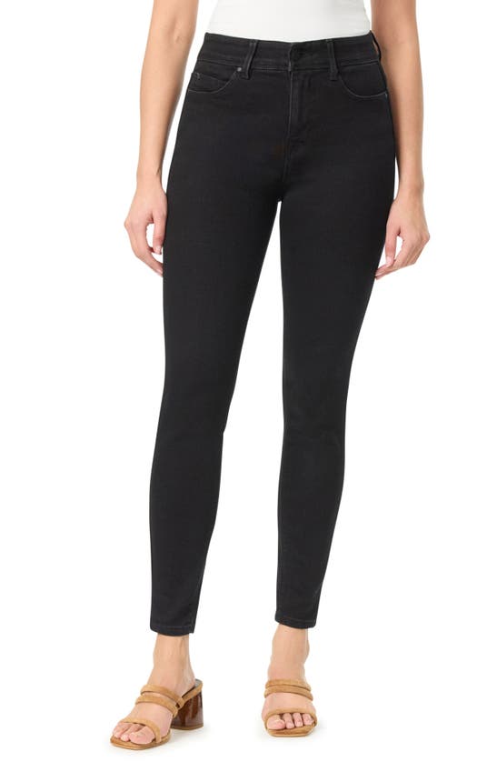 Curve Appeal Nicki High Waist Ankle Skinny Jeans In Black/ Galaxy