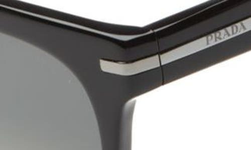 Shop Prada Pillow 56mm Rectangular Sunglasses In Black/grey Gradient