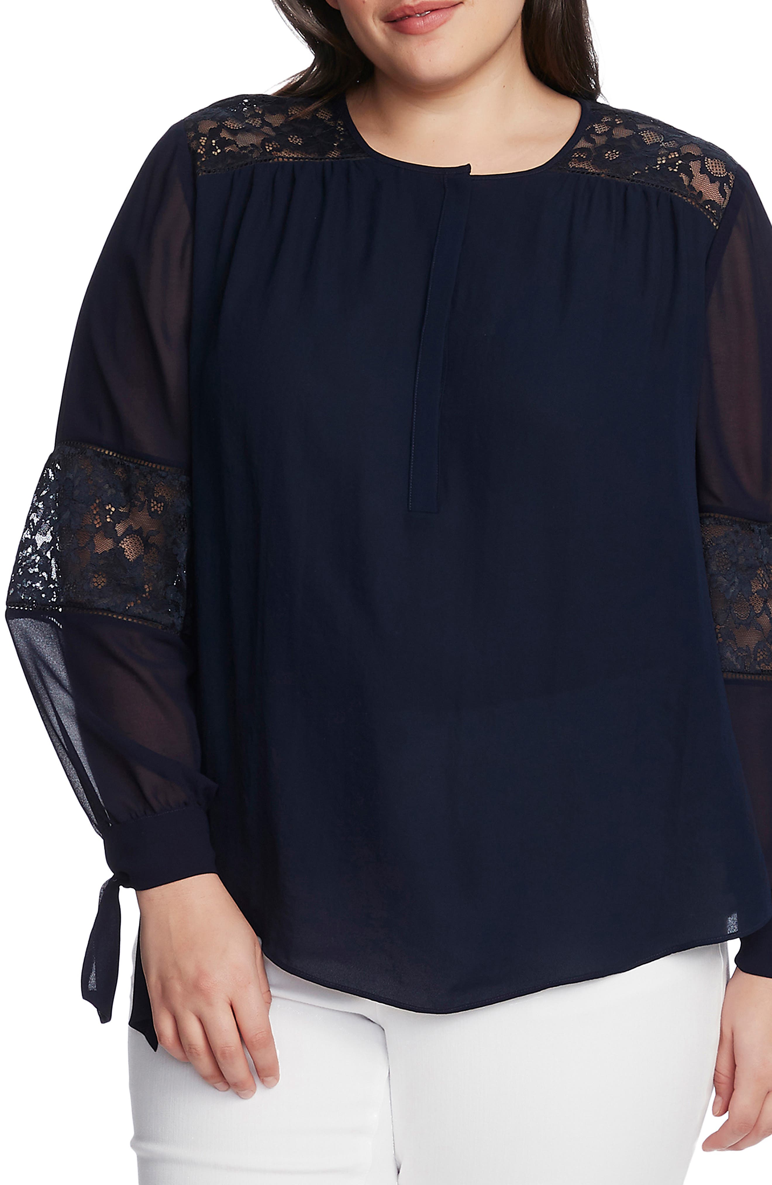 vince camuto lace blouse