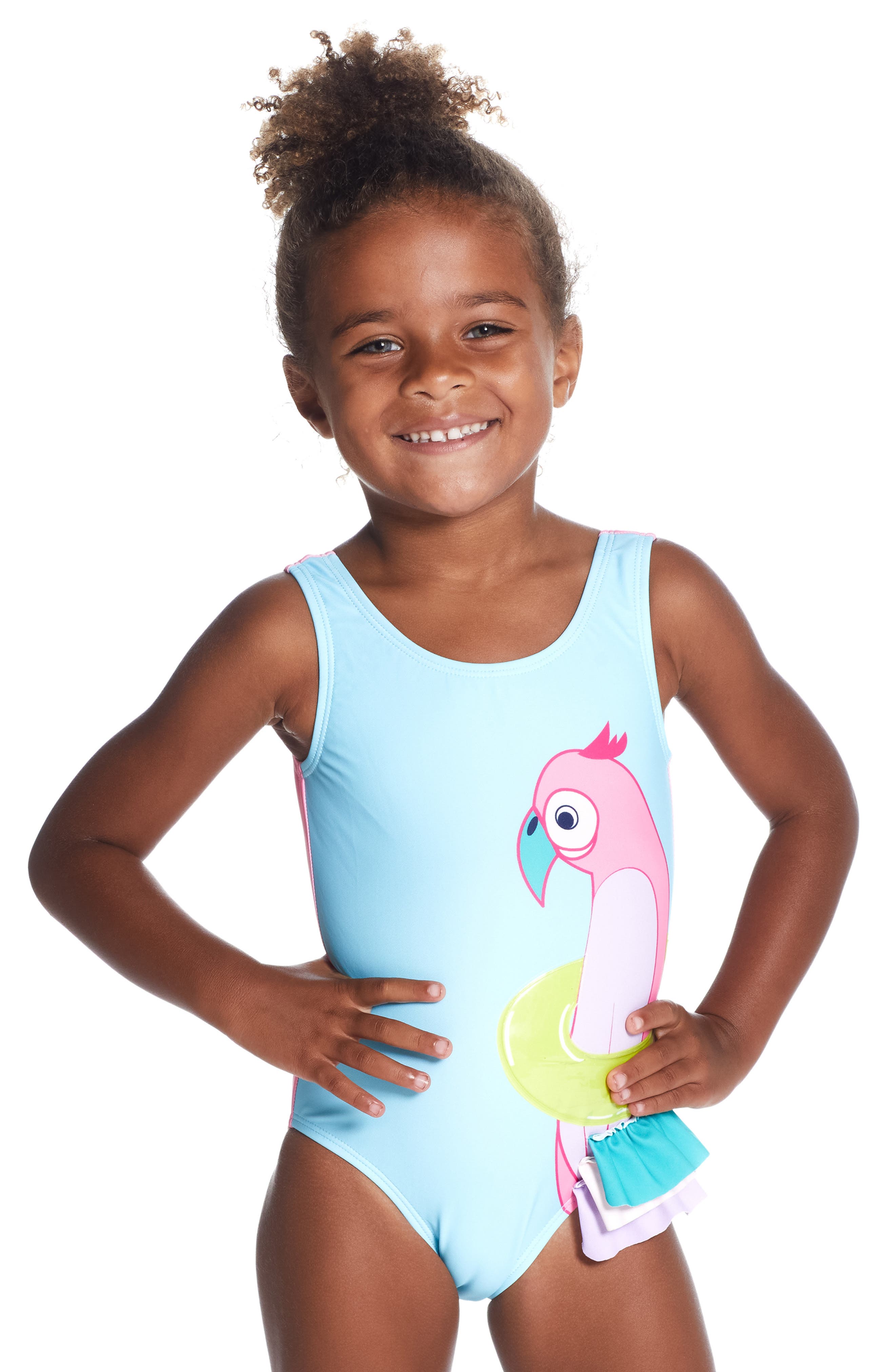Andy & Evan Kids' Parrot Ruffle OnePiece Swimsuit Nordstrom