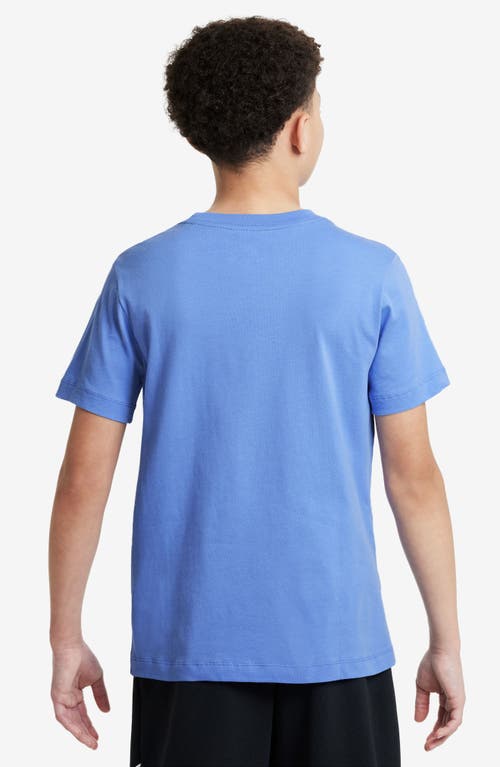 Shop Nike Kids' Sportswear Cotton Graphic T-shirt In Royal Pulse