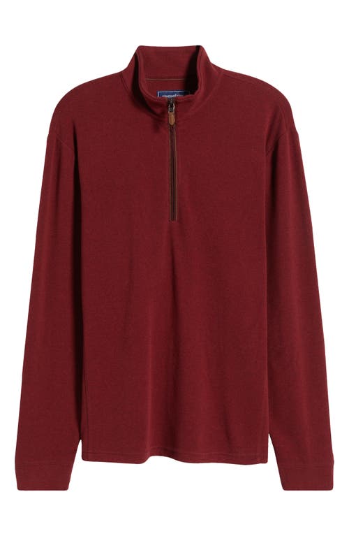 Shop Vineyard Vines Calm Water Quarter Zip Top In Crimson