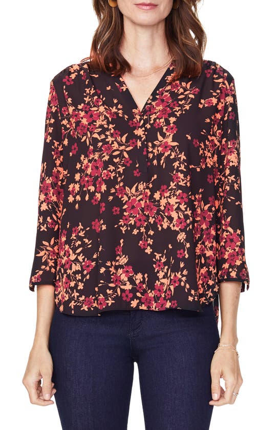 Curves 360 By Nydj Perfect Blouse In Bay City Floral