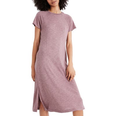 Madewell Raglan Tee Midi Dress, Purple