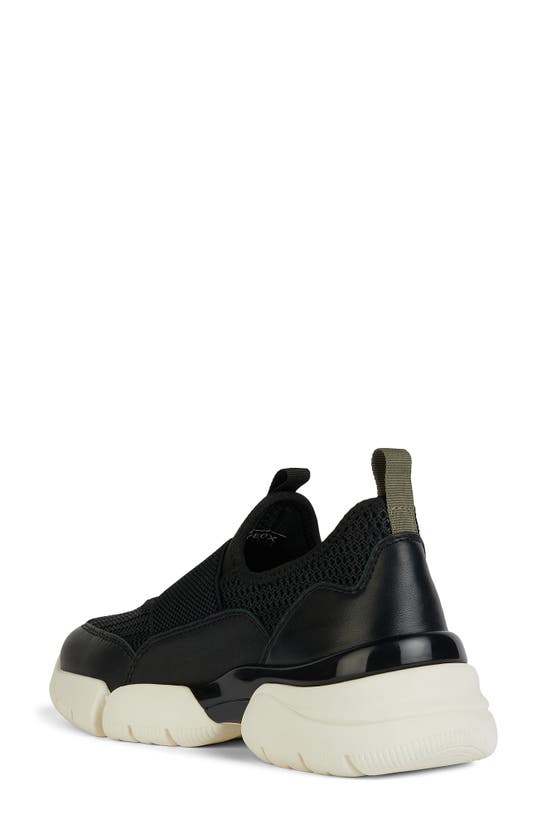Shop Geox Adacter Water Resistant Slip-on Sneaker In Black