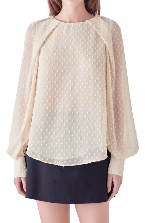 English Factory Swiss Dot Top In Cream