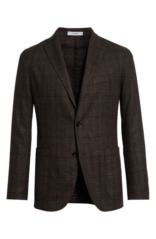 Shop Boglioli K-jacket Plaid Wool Blend Sport Coat In Brown