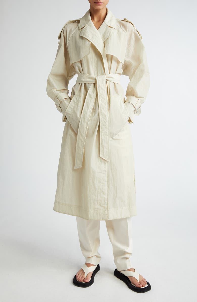 PARTOW Arizona Crinkled Nylon Trench Coat | Nordstrom