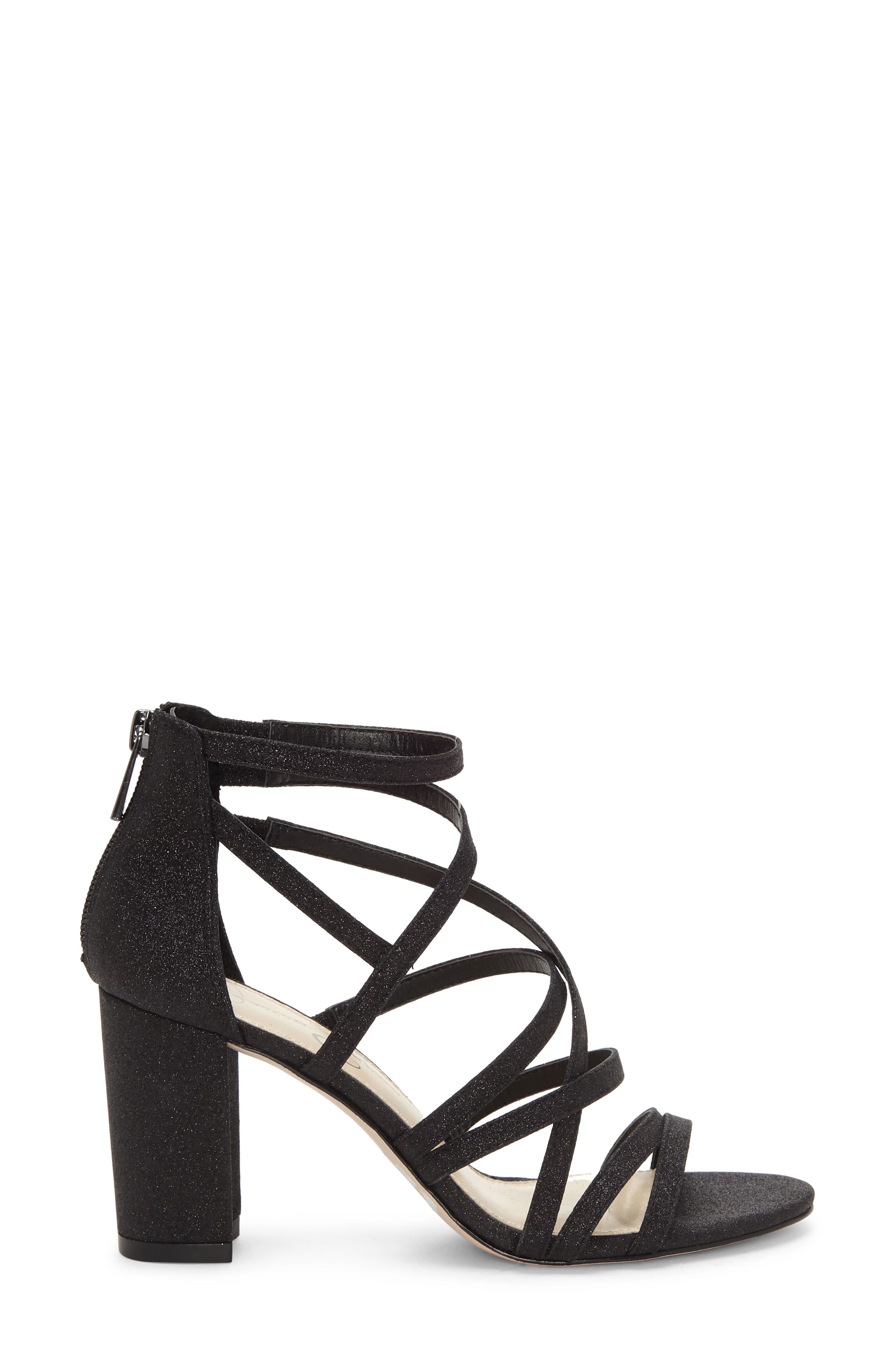 stassey glitter strappy block heel sandals