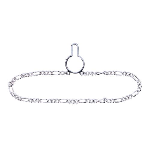 Trafalgar Sutton Sterling Silver Figaro Tie Chain In Silver