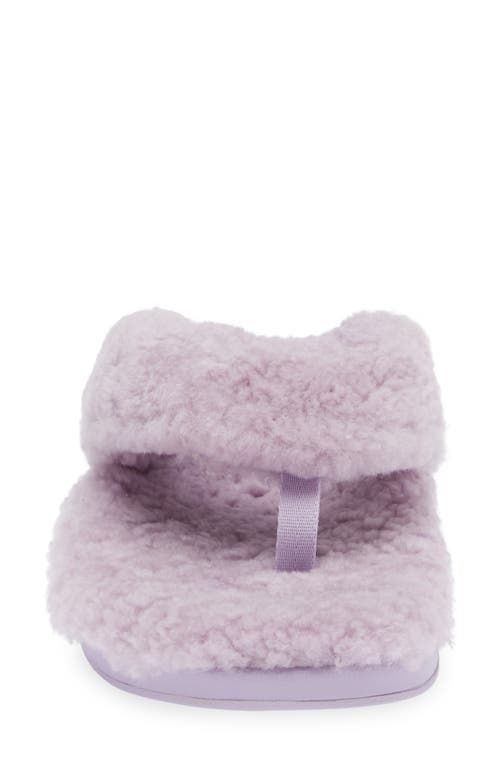 Shop Olukai Kipea Heu Genuine Shearling Slide Sandal In Lilac/lilac