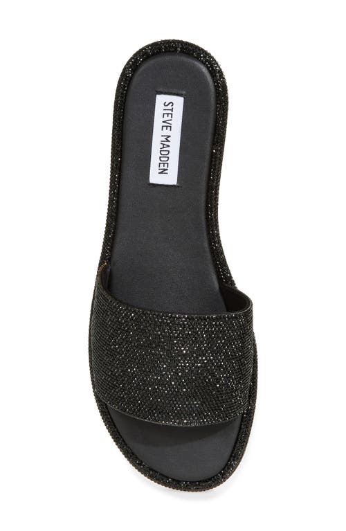 Steve Madden Embellished Open Toe Sandals In Black