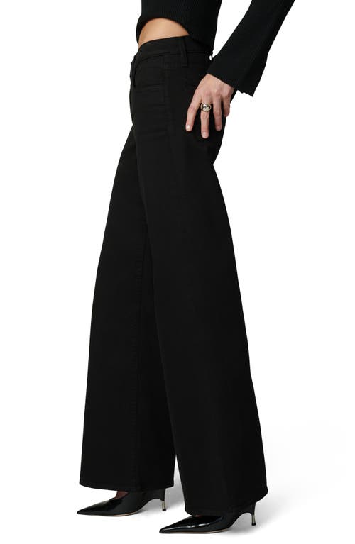 Joe's The Lou Lou Low Rise Wide Leg Jeans In Black