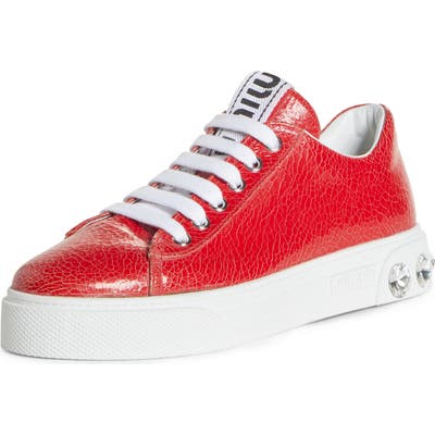 Miu Miu Crystal Detail Skate Sneaker