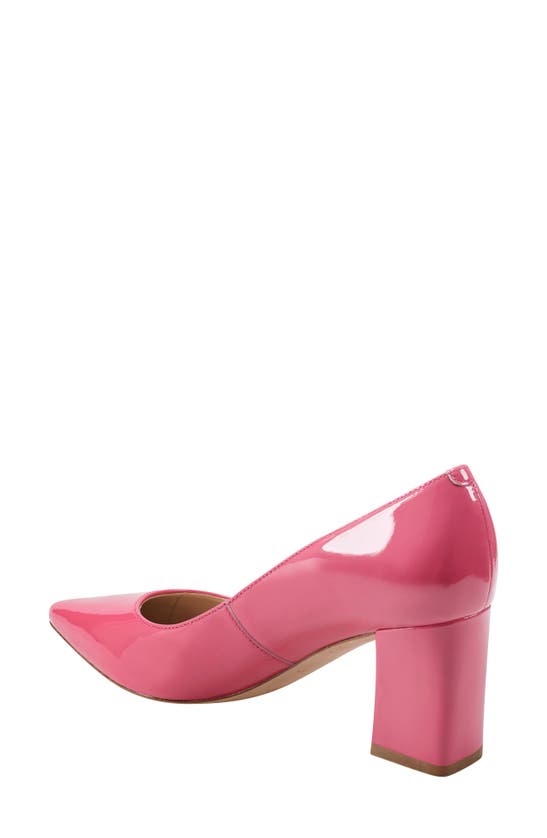 Shop Marc Fisher Ltd Zala Block Heel Pump In Dark Pink Patent