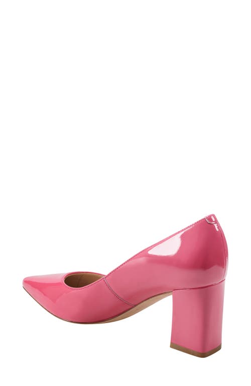 Marc Fisher Ltd Zala Block Heel Pump In Dark Pink Patent