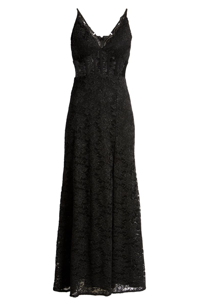 Morgan & Co. Corset Lace Sleeveless Gown | Nordstrom