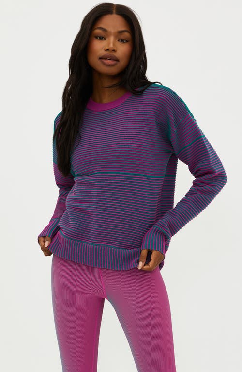 Shop Beach Riot Occulus Stripe Rib Sweater In Sorbet Two Tone