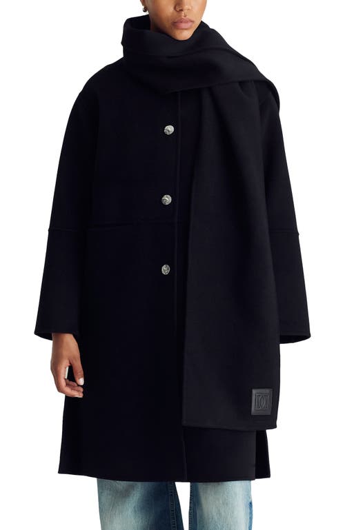 Dawn Levy Claude Scarf Coat In Black