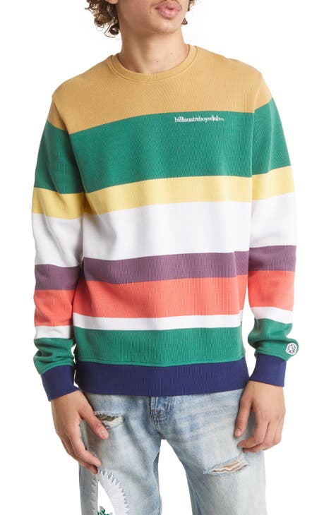 Stripe Long Sleeve Cotton Pullover