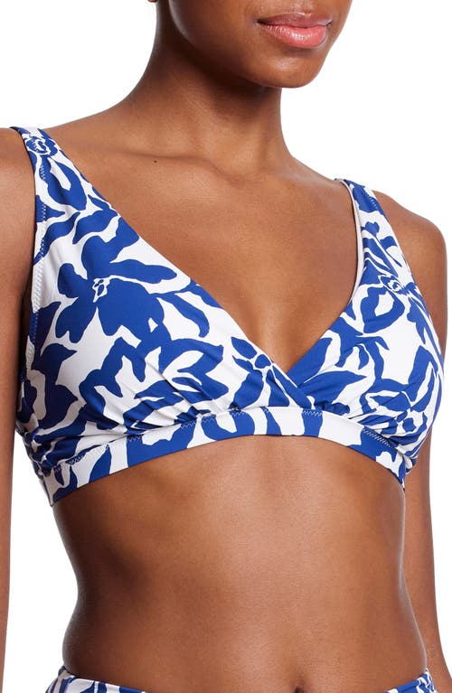 Shop Hanky Panky Wrap Front Bikini Top In Poolside Print