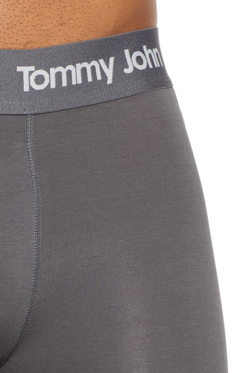 Shop Tommy John 2-pack Cool Cotton 4-inch Boxer Briefs In Iron Grey/navy