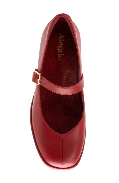 Alegria By Pg Lite Haylo Mary Jane Wedge Pump In Ruby