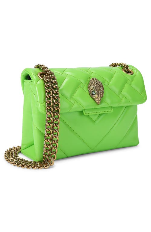 Shop Kurt Geiger London Mini Kensington Quilted Leather Convertible Crossbody Bag In Green