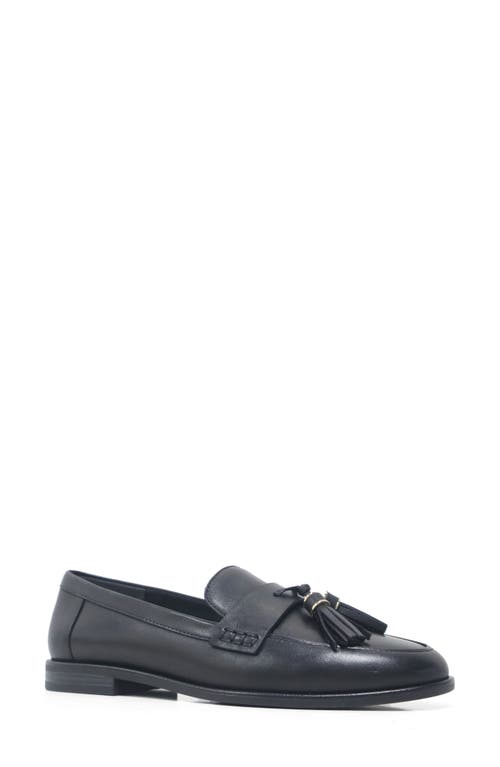 Kenneth Cole Lyra Tassel Loafer In Black Leather