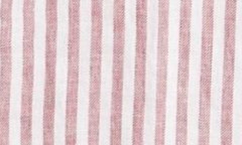Shop Reiss Beldi Stripe Linen Camp Shirt In Pink Stripe
