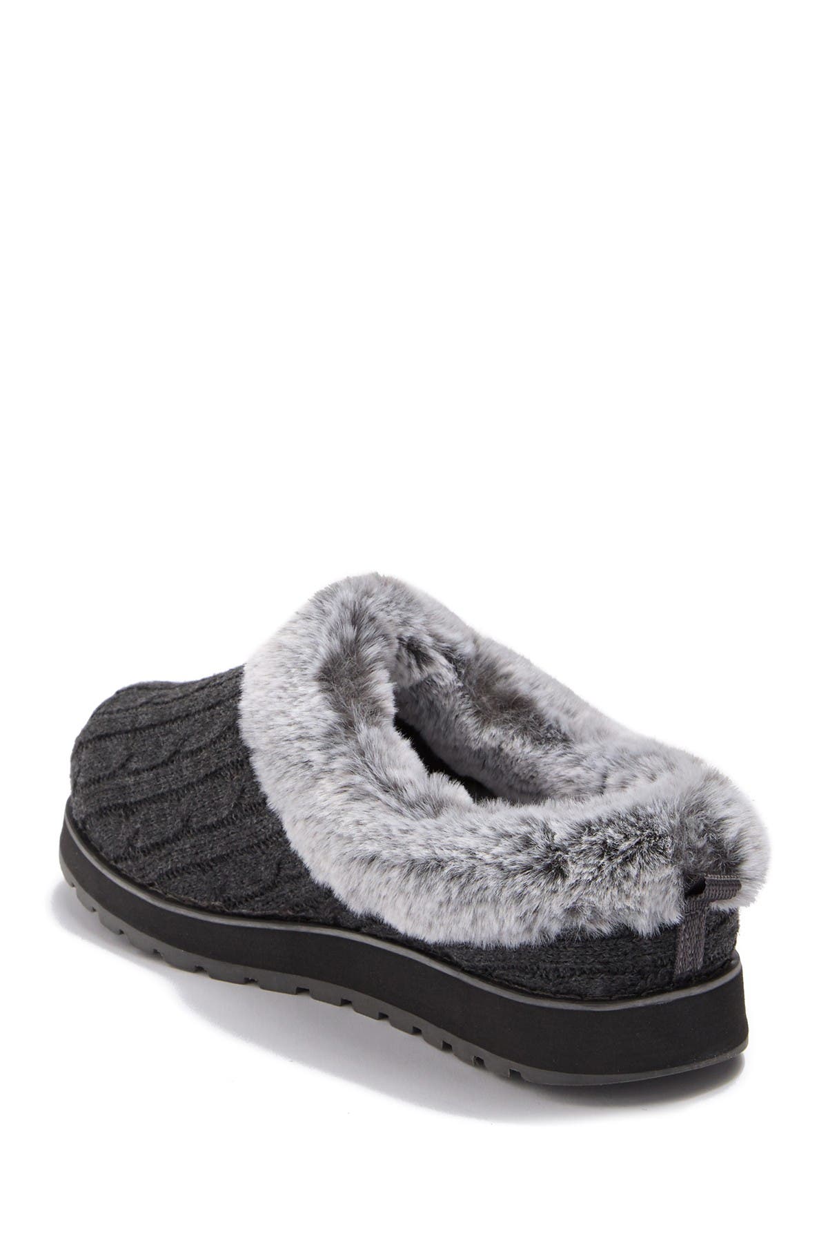 skechers faux fur slippers