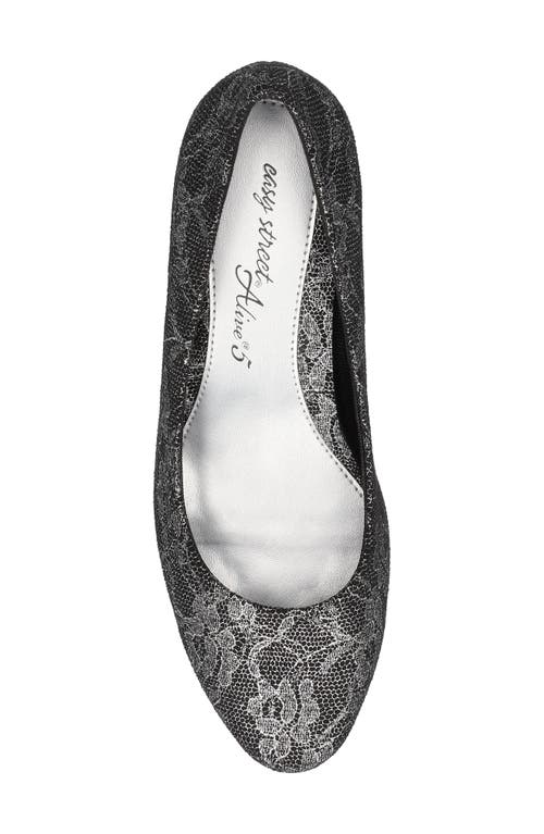 Shop Easy Street Ballari Pump In Silver Lace