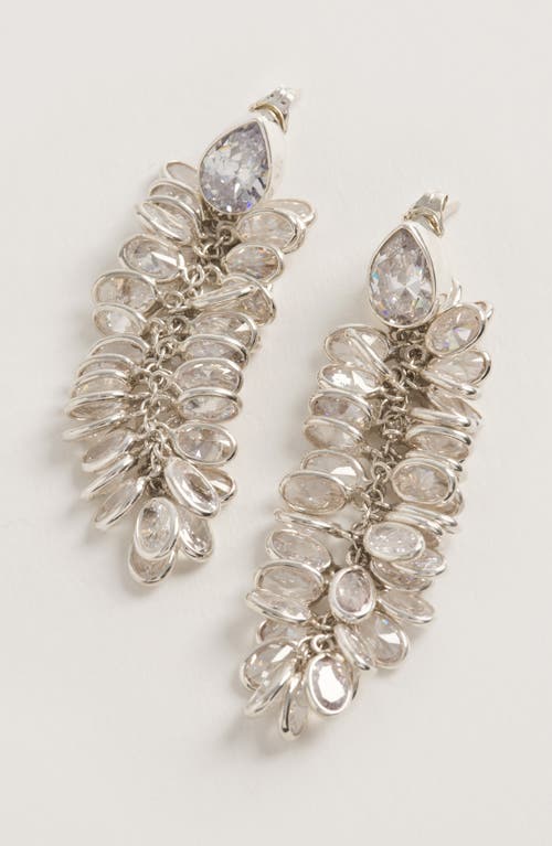 Freya Rose Women's Silver Crystal Long Drops In Silver