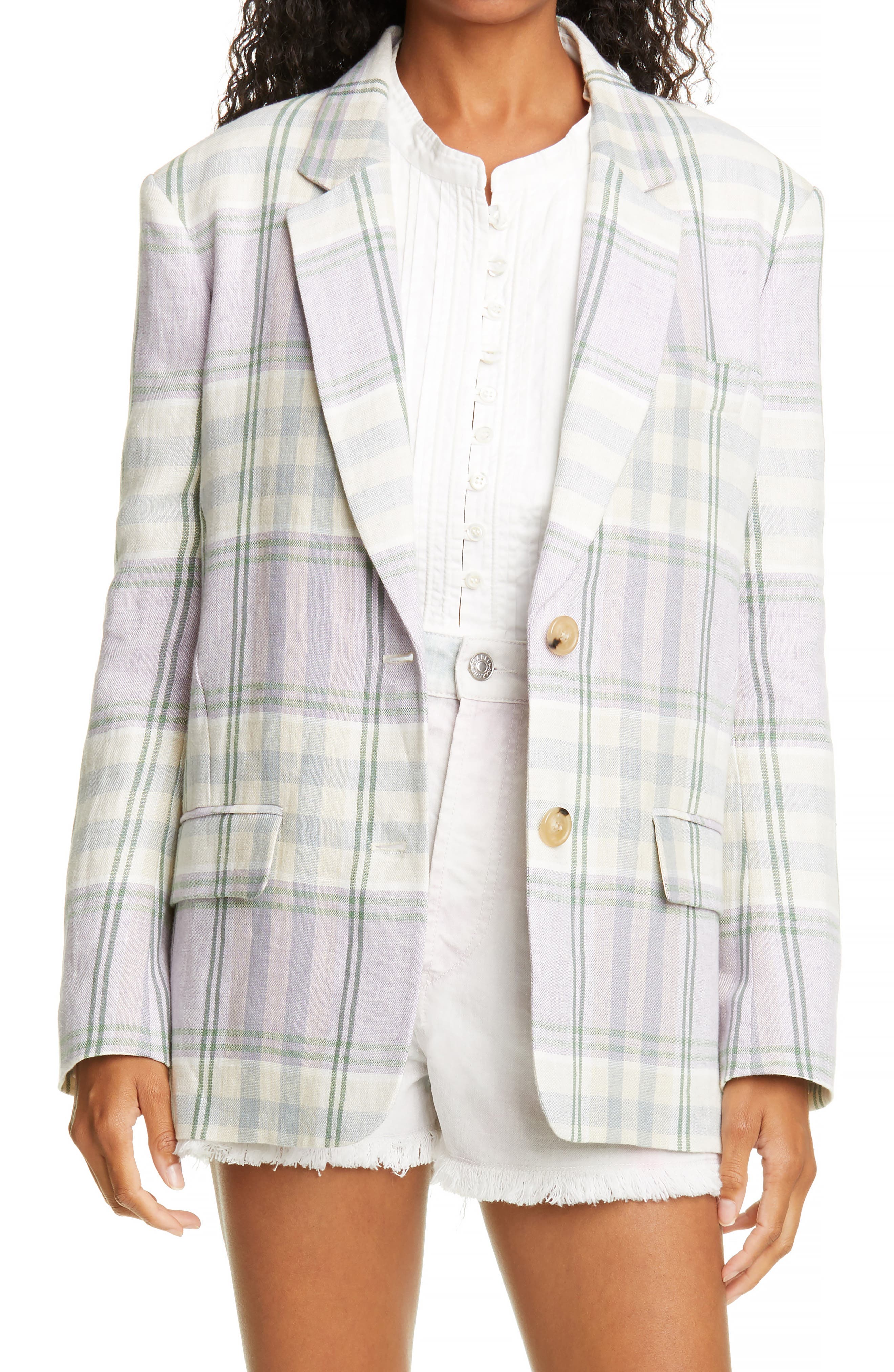 nordstrom plaid blazer jacket size 8