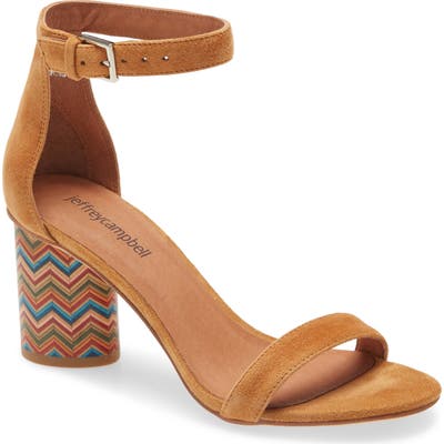 Jeffrey Campbell Purdy Statement Heel Sandal, Brown